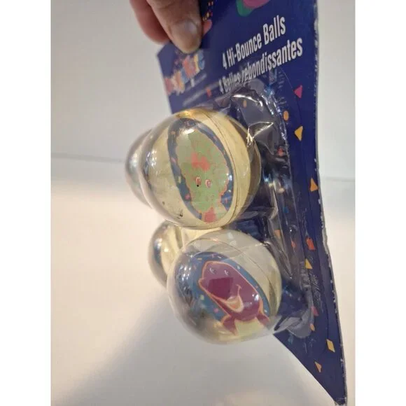 Barney Bebop Hi-Bounce Balls 4 Party Favor 2000 Vintage DesignWare - Picture 4 of 8